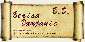 Beriša Damjanić vizit kartica
